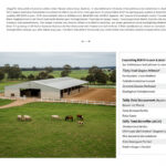 Horse facility ROI Australia calculation example featuring rural property with grazing horses and comprehensive financial analysis table showing investment costs and returns.