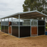 Professional horse property blueprint stable with galvanized steel construction, HDPE panels and horse-safe ventilation system for equine facilities