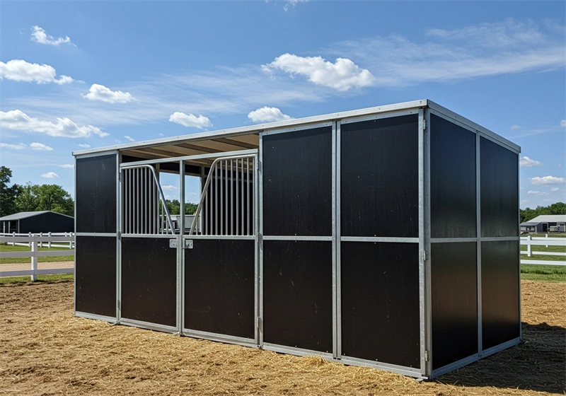 DB Stable manufactures high-quality portable horse stables designed for professional equestrian facilities in Australia and New Zealand. This durable DIY kit features a galvanized steel frame and UV-resistant panels, optimized for easy installation and secure housing for thoroughbreds.