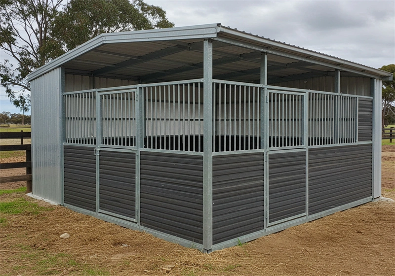 DB Stable manufactures high-specification portable horse stables for ANZ, featuring durable galvanized steel frames and sturdy HDPE boards. This professional equestrian facility design ensures durability and ease of transport for international distributors.