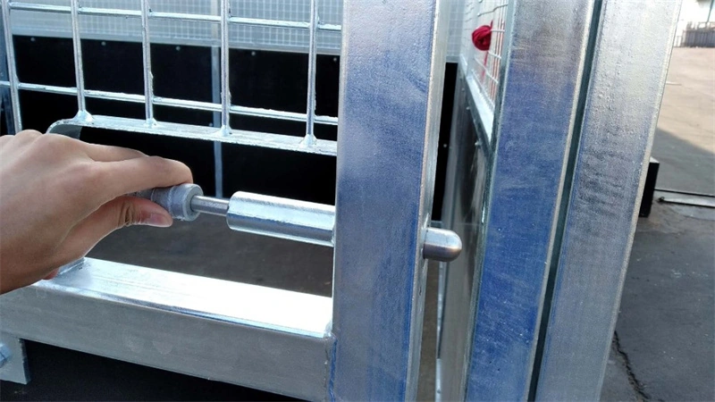 Close-up of the heavy-duty hot-dip galvanized steel components of our stable panels. This image highlights the premium construction quality of our portable horse stables for ANZ, ensuring durability and security for professional equestrian facilities.