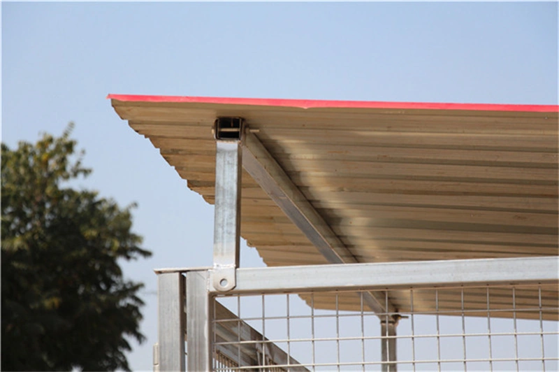 Close-up detail of the durable hot-dip galvanized steel support structure of a portable horse stable designed for the Australian market. DB Stable ensures longevity and security with our high-specification stable components and DIY stable kits.