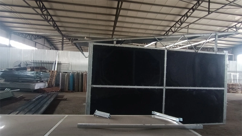 DB Stable manufactures high-quality hot-dip galvanized steel horse stable kits for ANZ markets. This image shows the prefabricated frame assembly process for durable, portable equestrian facilities.
