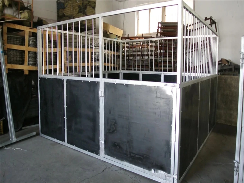 DB Stable manufacturing hot-dip galvanized portable horse stables for the ANZ market. This image displays our flat-pack DIY kit components, featuring durable HDPE panels and steel framing designed for professional equestrian facilities.