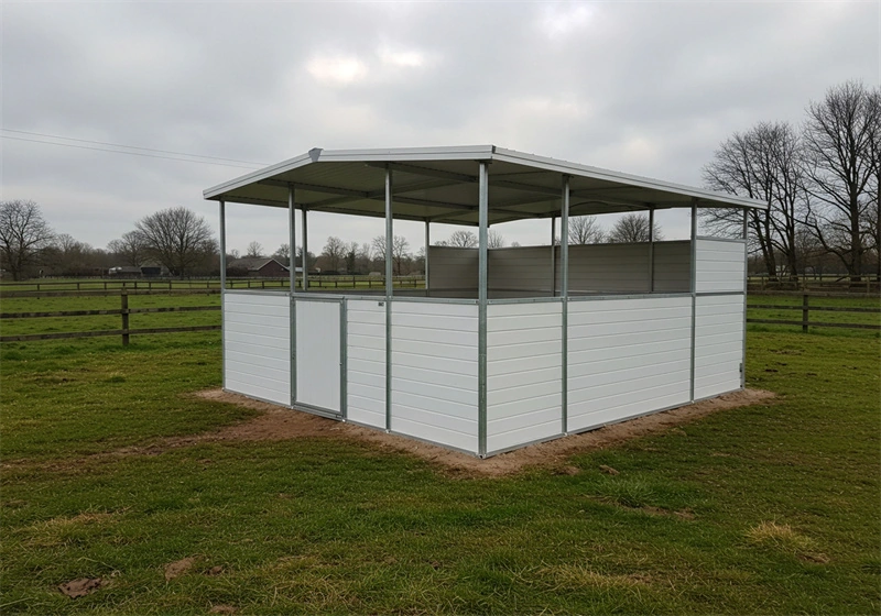 DB Stable's durable hot-dip galvanized portable horse stables for ANZ, designed for secure equine accommodation.