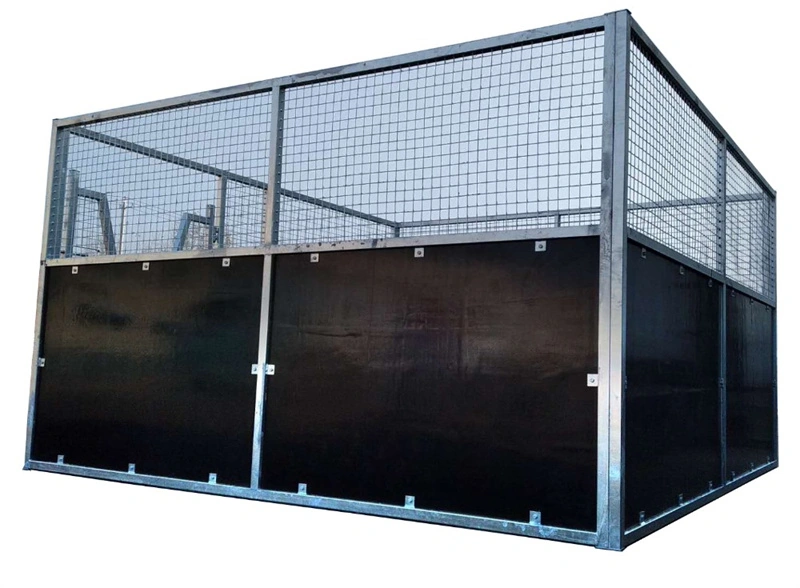 This portable horse stable for ANZ markets features a sturdy galvanized steel frame and secure mesh panels, providing a professional and durable solution for equestrian facilities.