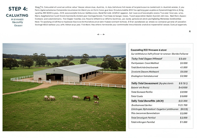 Durable Portable Horse Stables for ANZ markets designed for easy DIY installation. This image illustrates the long-term financial advantages and tax benefits for equestrian farm owners investing in DB Stable's factory-direct solutions.