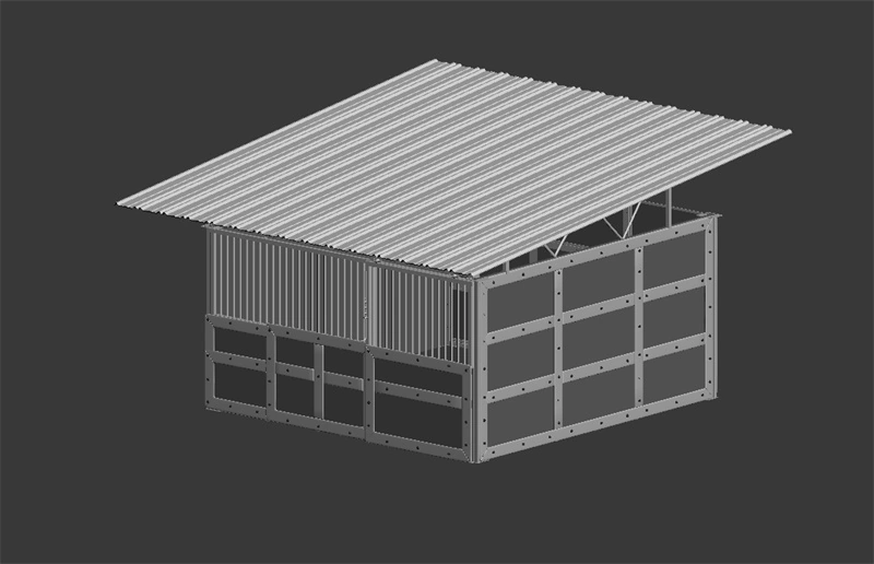 High-quality portable horse stables for the Australian and New Zealand markets featuring durable galvanized steel frames and flat-pack DIY stable kits.