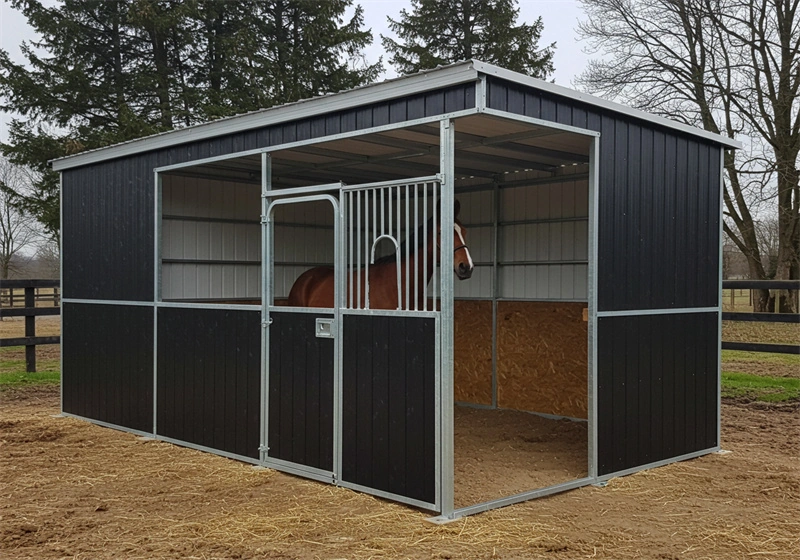 DB Stable portable horse stables for ANZ markets showcase durable HDPE and galvanized steel construction. This DIY stable kit features a modular design optimized for easy shipping and installation in professional equestrian facilities.